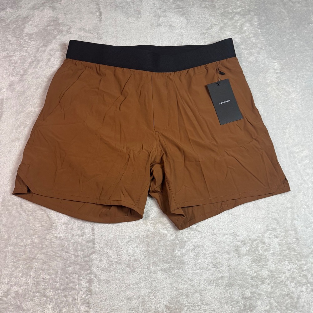 NWT Ten Thousand Mens Tactical 5 inch Short M Brown Lined Athletic Training